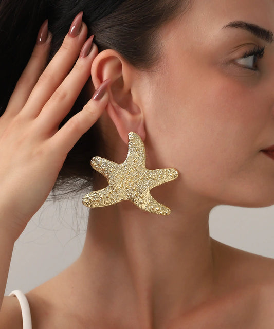 Gold Plated Starfish Earrings