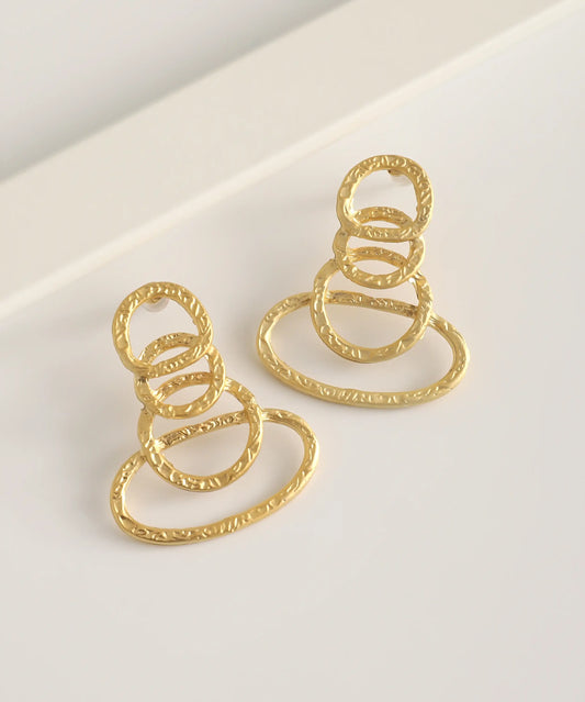 Gold Plated Geometric Earrings