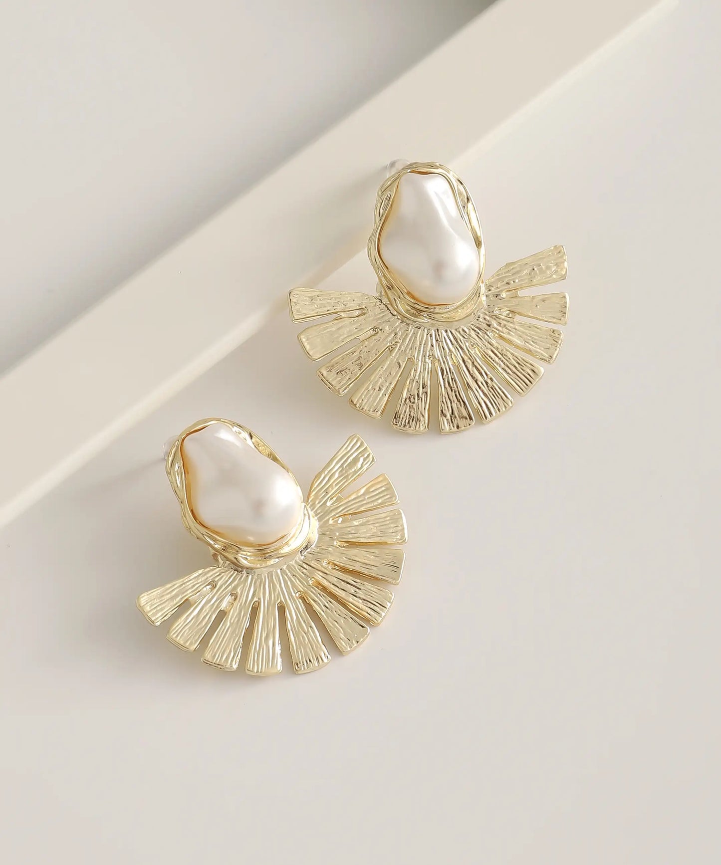 Gold Plated Pearl Earrings
