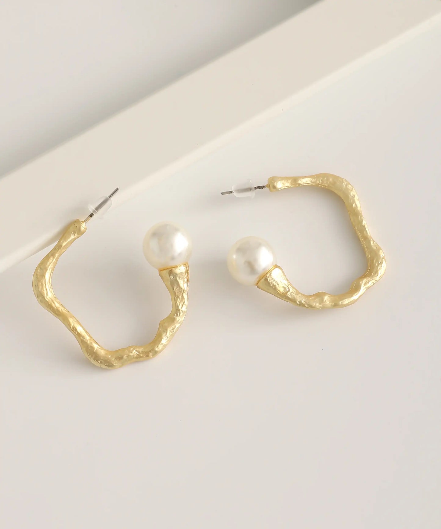 Gold Plated Pearl Earrings