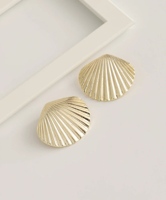 Gold Plated Oyster Earrings