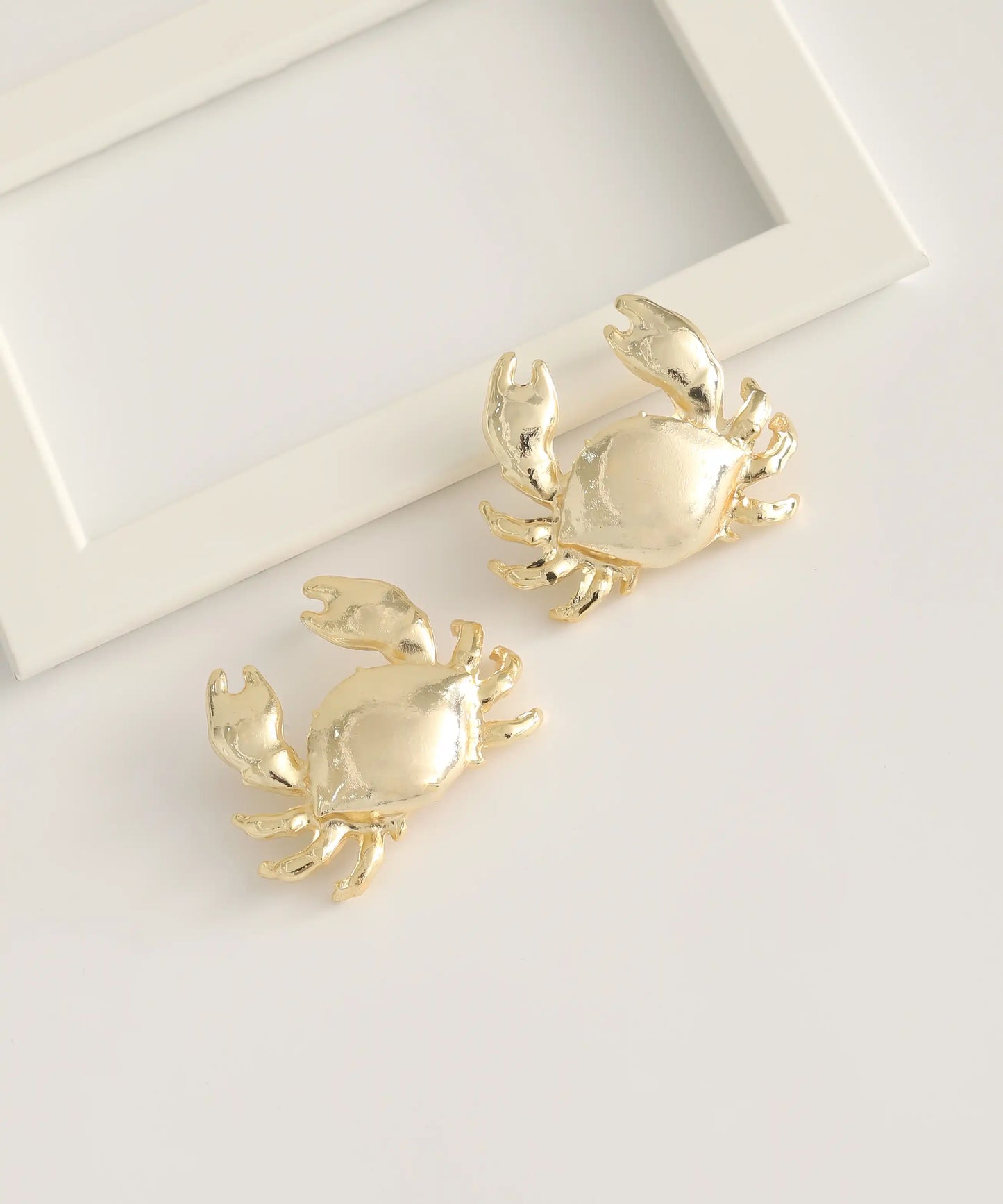 Gold Plated Crab Earrings
