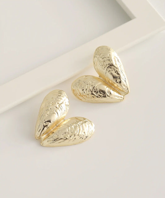 Gold Plated Heart Earrings