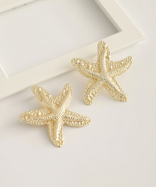 Gold Plated Starfish Earrings