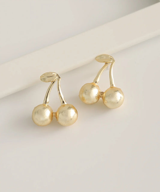 Gold Plated Cherry Earrings
