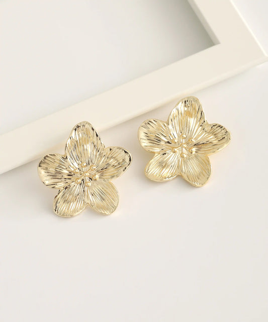 Gold Plated Flower Earrings
