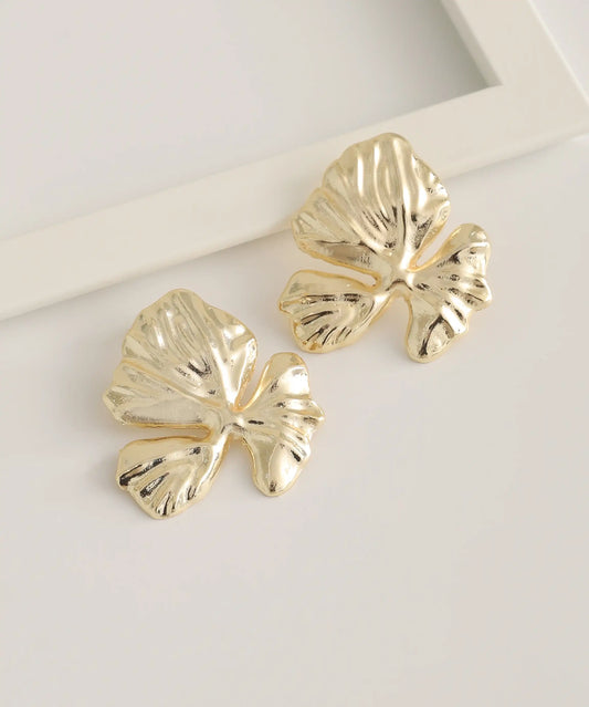 Gold Plated Clover Earrings