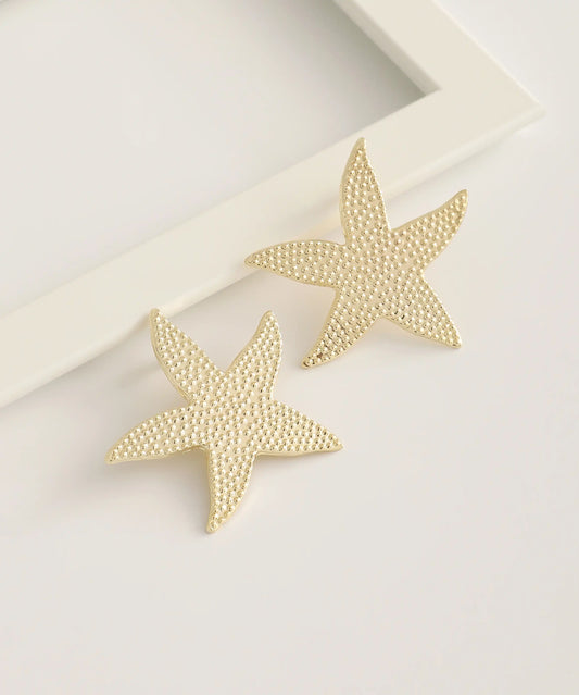 Gold Plated Starfish Earrings