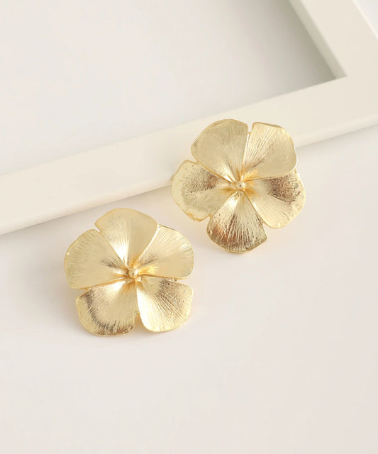 Gold Plated Flower Earrings