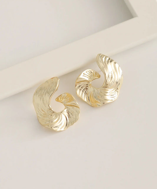 Gold Plated Abstract Earrings