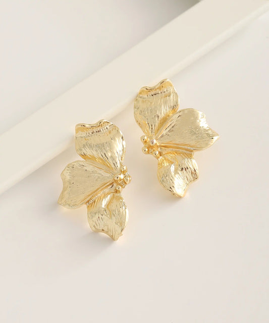 Gold Plated Flower Earrings