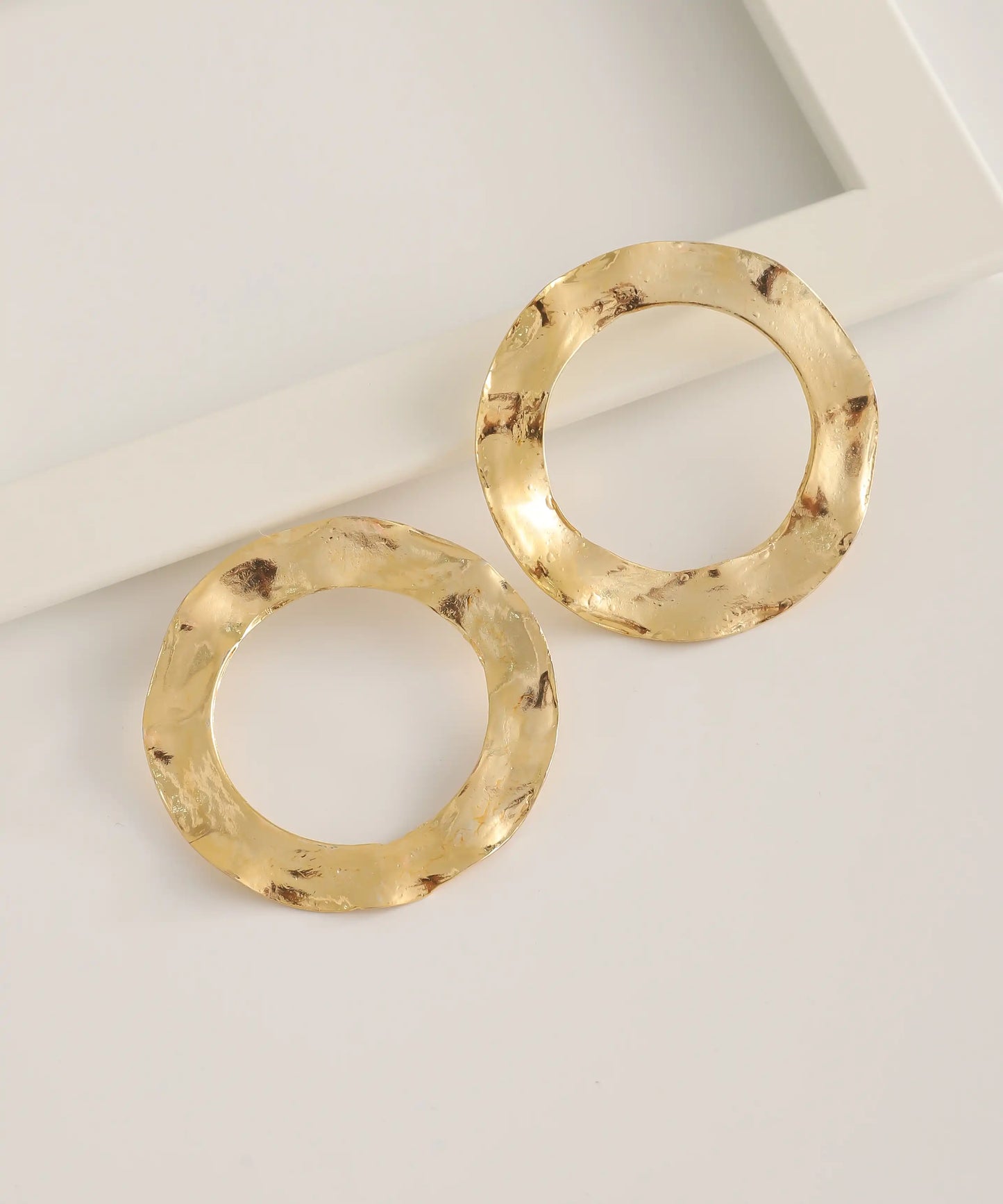 Gold Plated Circle Earrings