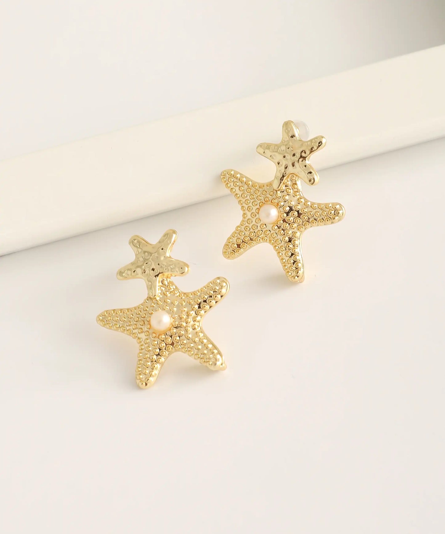 Gold Plated Starfish Earrings