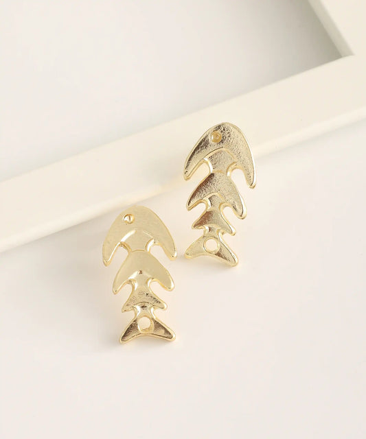 Gold Plated Fish Earrings