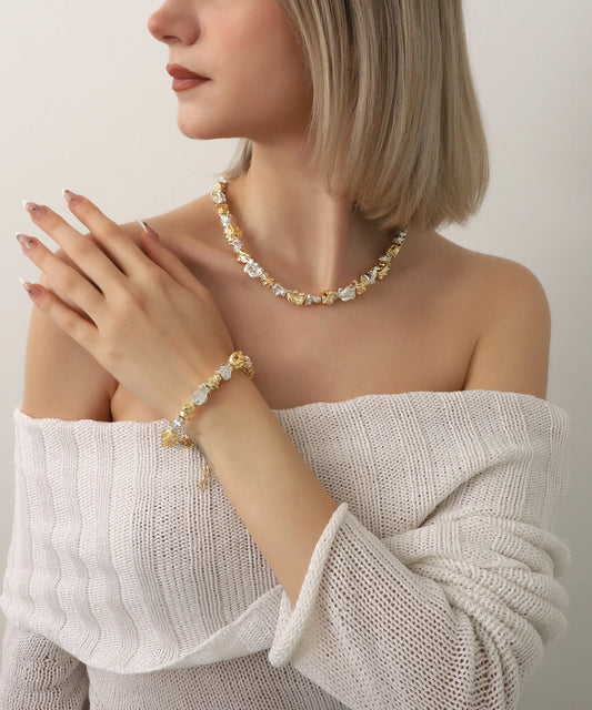 Gold And Silver Plated Jewelry Set