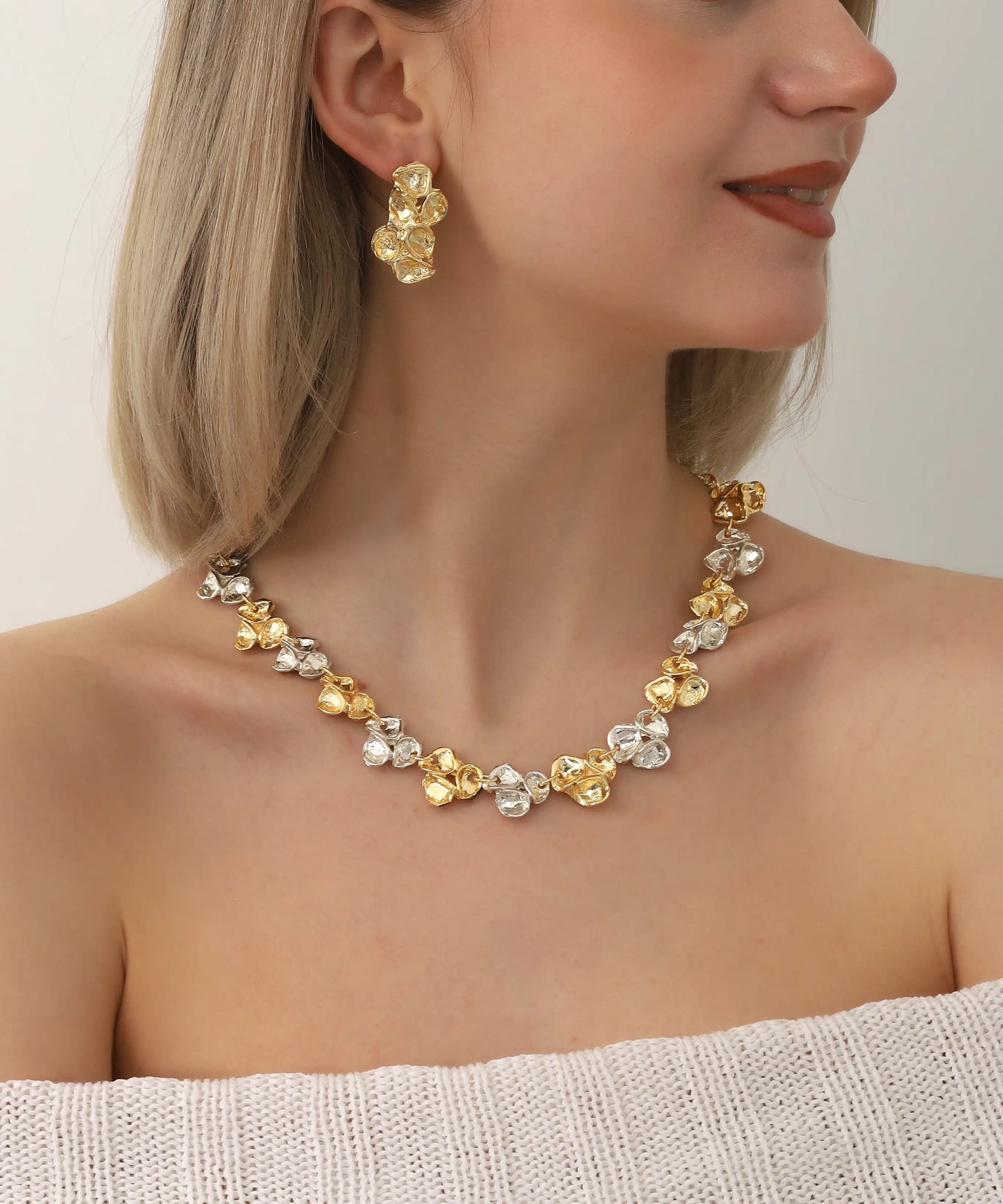 Gold And Silver Plated Jewelry Set