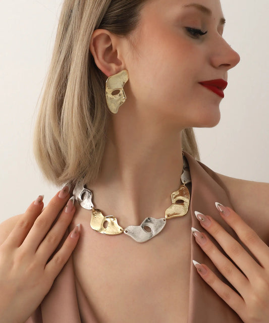 Gold And Silver Plated Silhouette Jewelry Set