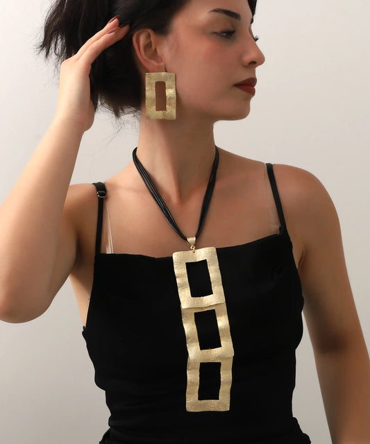 Gold Plated Geometric Jewelry Set