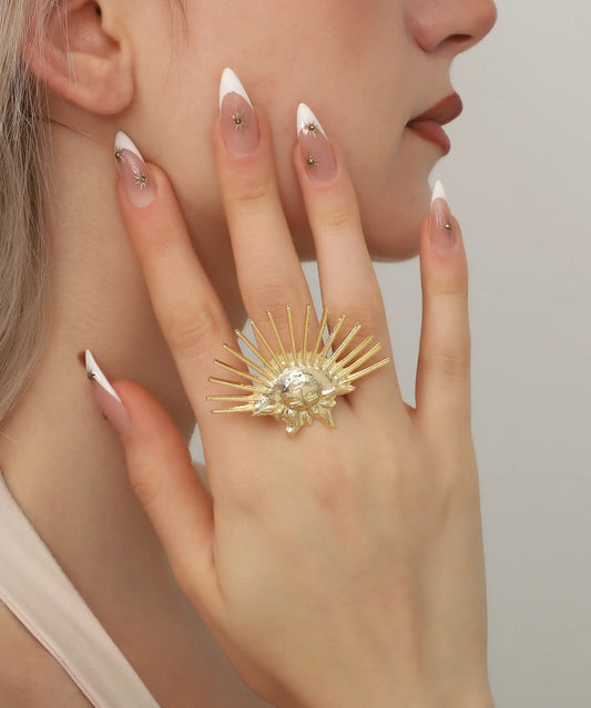 Gold Plated Sun Ring