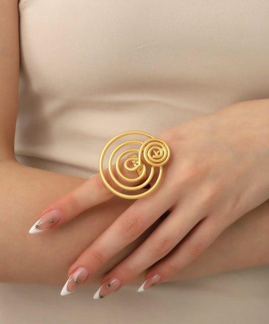 Gold Plated Spiral Ring