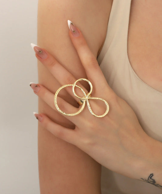 Gold Plated Abstract Ring