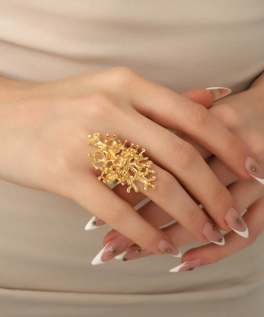 Gold Plated Abstract Ring