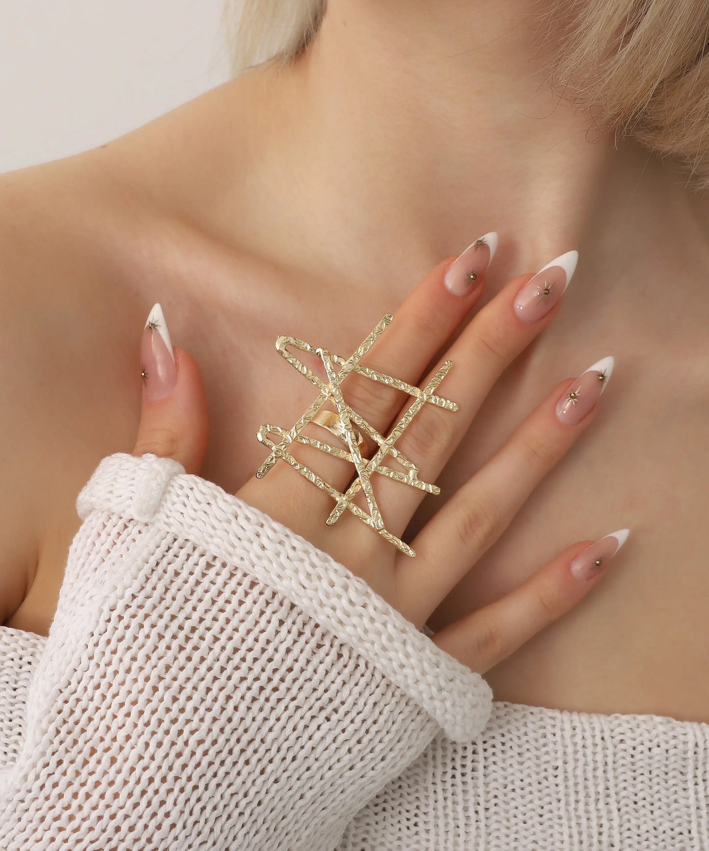 Gold Plated Abstract Ring