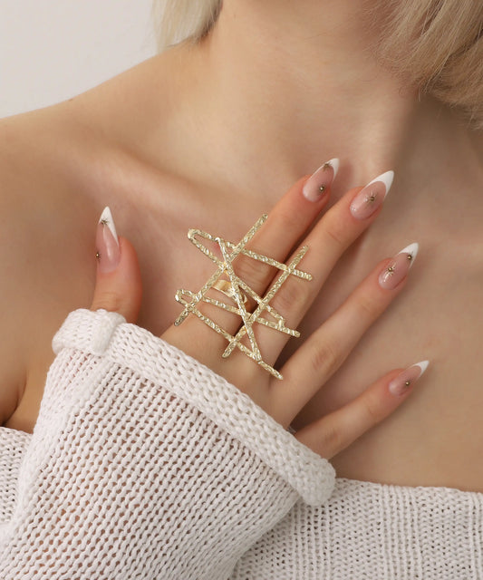 Gold Plated Abstract Ring