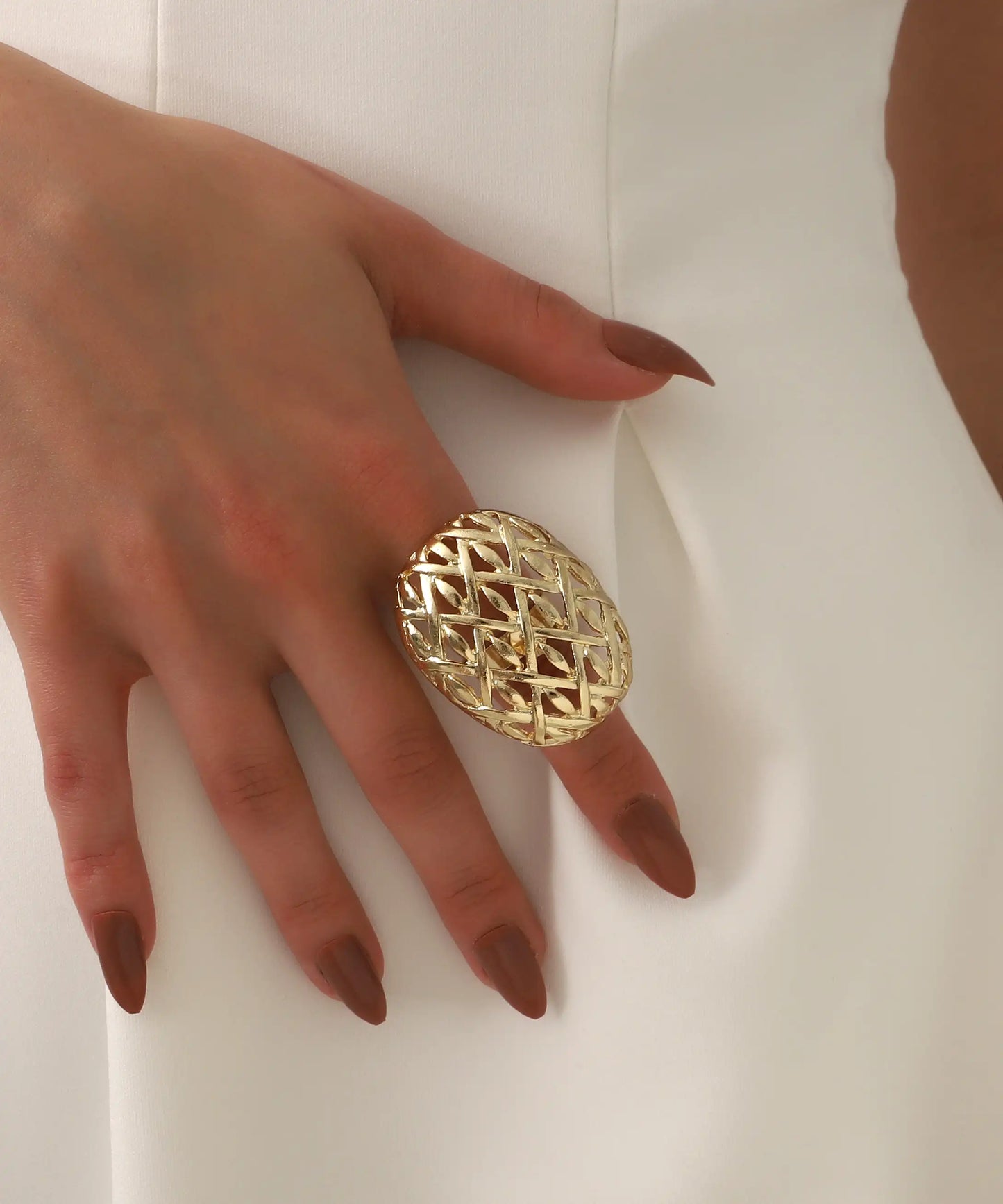 Gold Plated Flower Ring