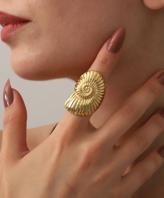 Gold Plated Spiral Ring
