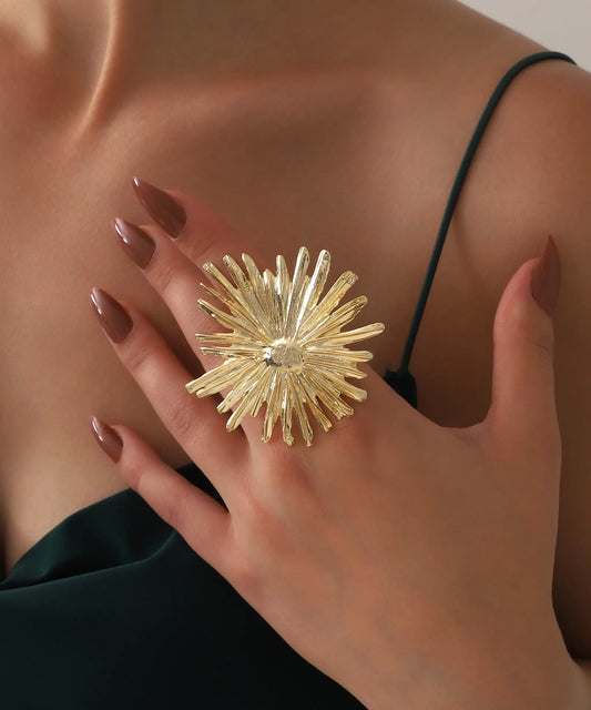 Gold Plated Flower Ring