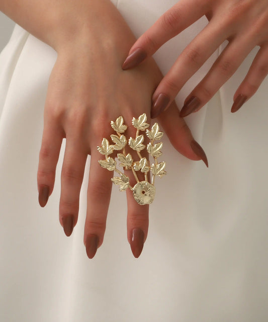 Gold Plated Flower Ring