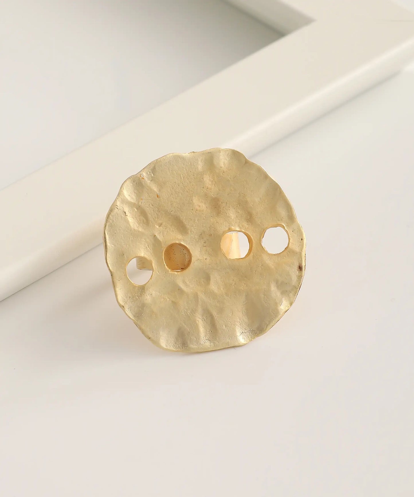 Gold Plated Hammered Ring