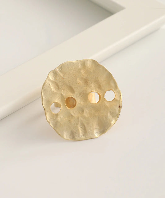 Gold Plated Hammered Ring