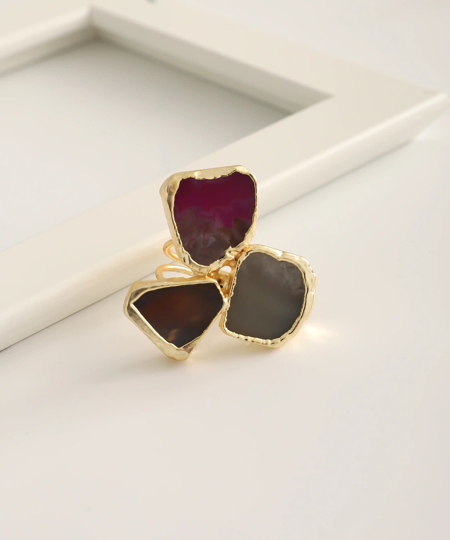 Gold Plated Stone Ring