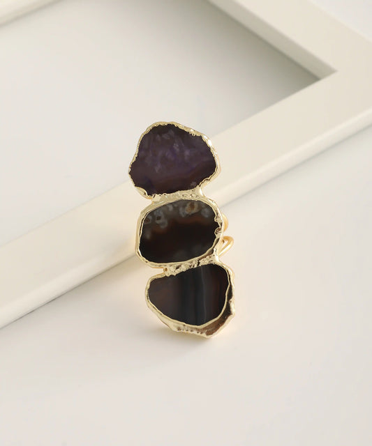 Gold Plated Three Stone Ring